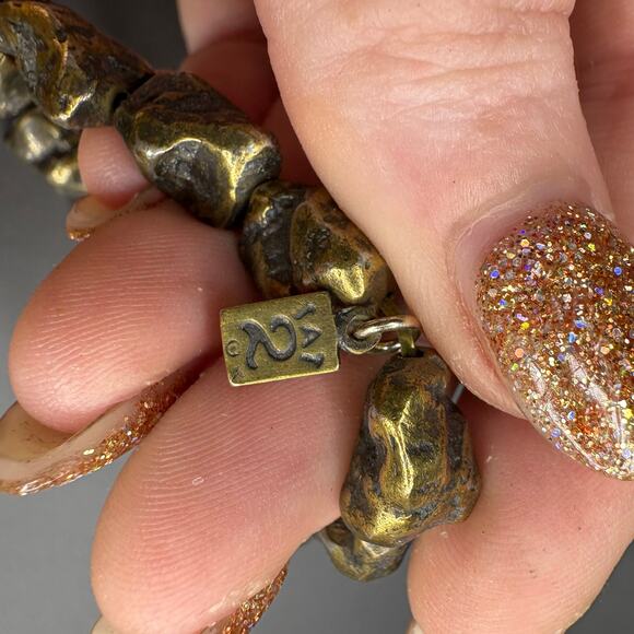 Tat 2 Bracelet Bronze Stretch Bracelet Adjustable Bracelet - Picture 3 of 3